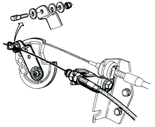 GC55 Mechanical Cruise Control Unit installation example diagrams showing setup for various vehicle types